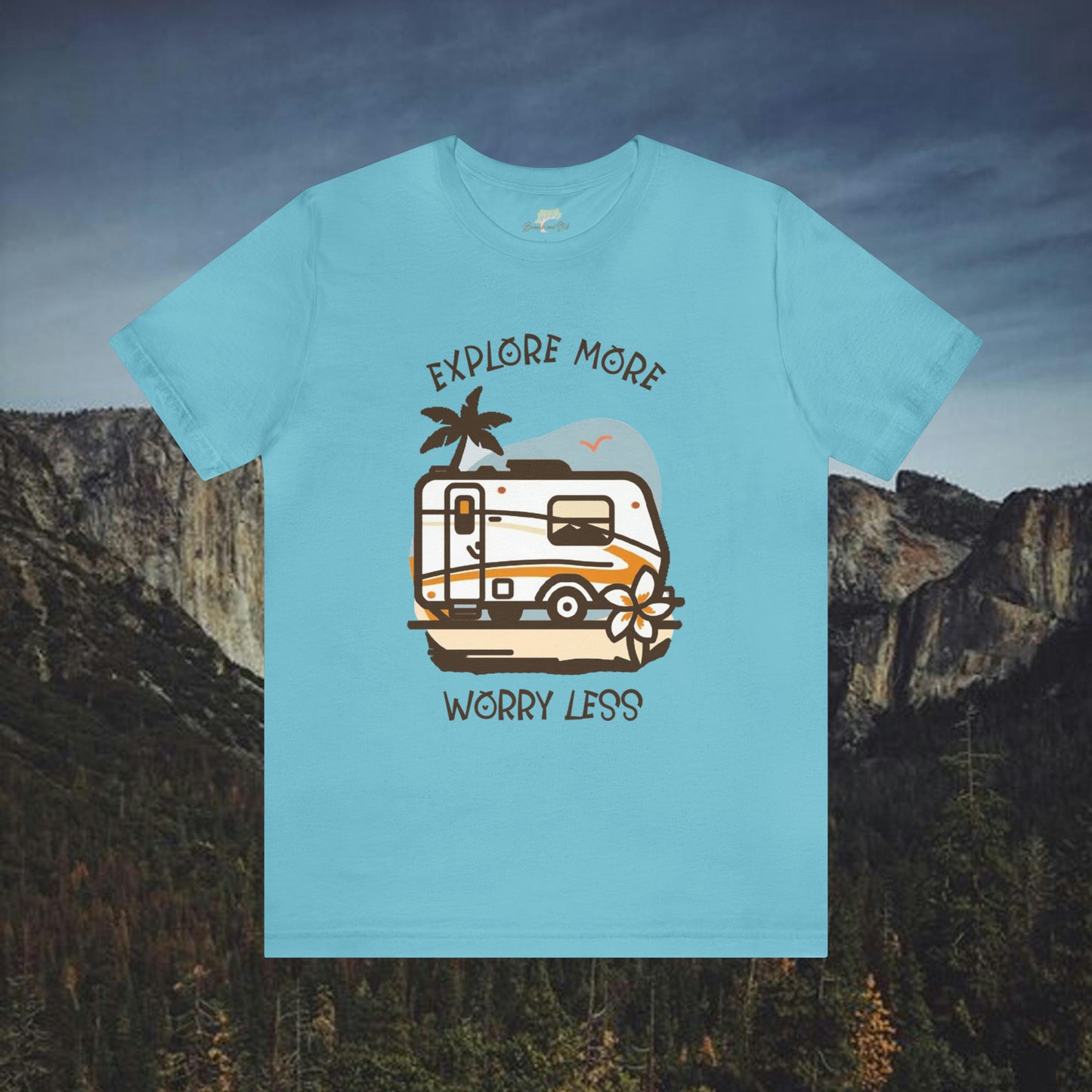 Explore More, Worry Less" Wildflower Camper Tee | Branch and Stick