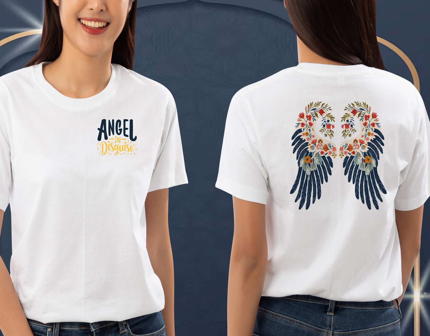 Angel in Disguise 2-Sided Unisex T-Shirt | Unique Design - Branch and Stick Branch and Stick