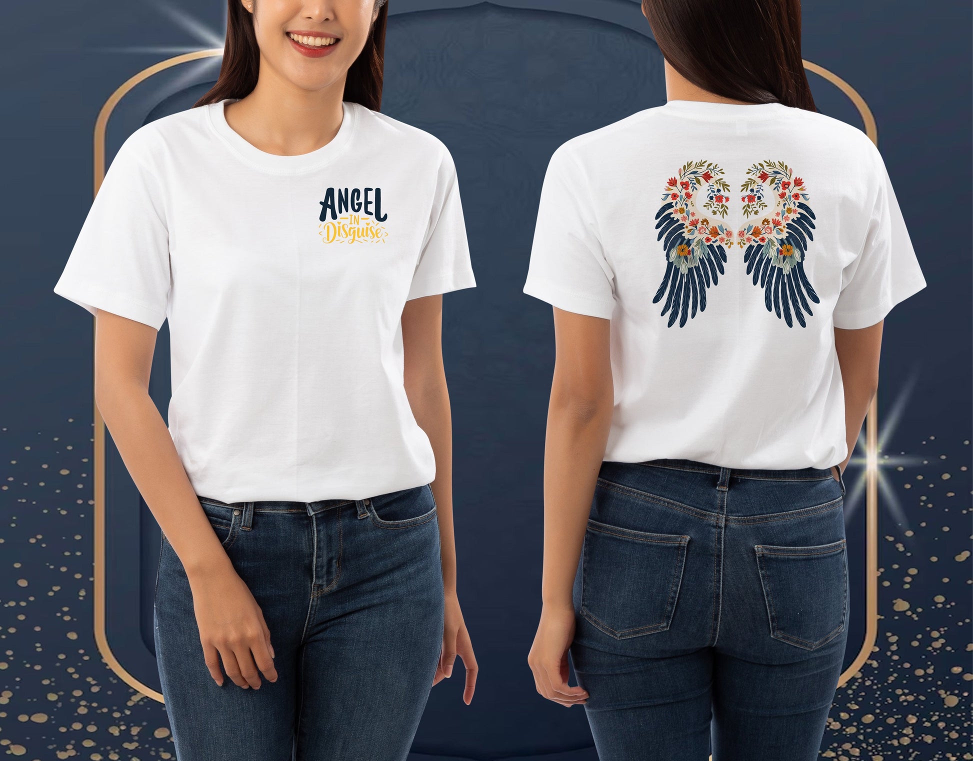 Angel in Disguise 2-Sided Unisex T-Shirt | Unique Design - Branch and Stick Branch and Stick