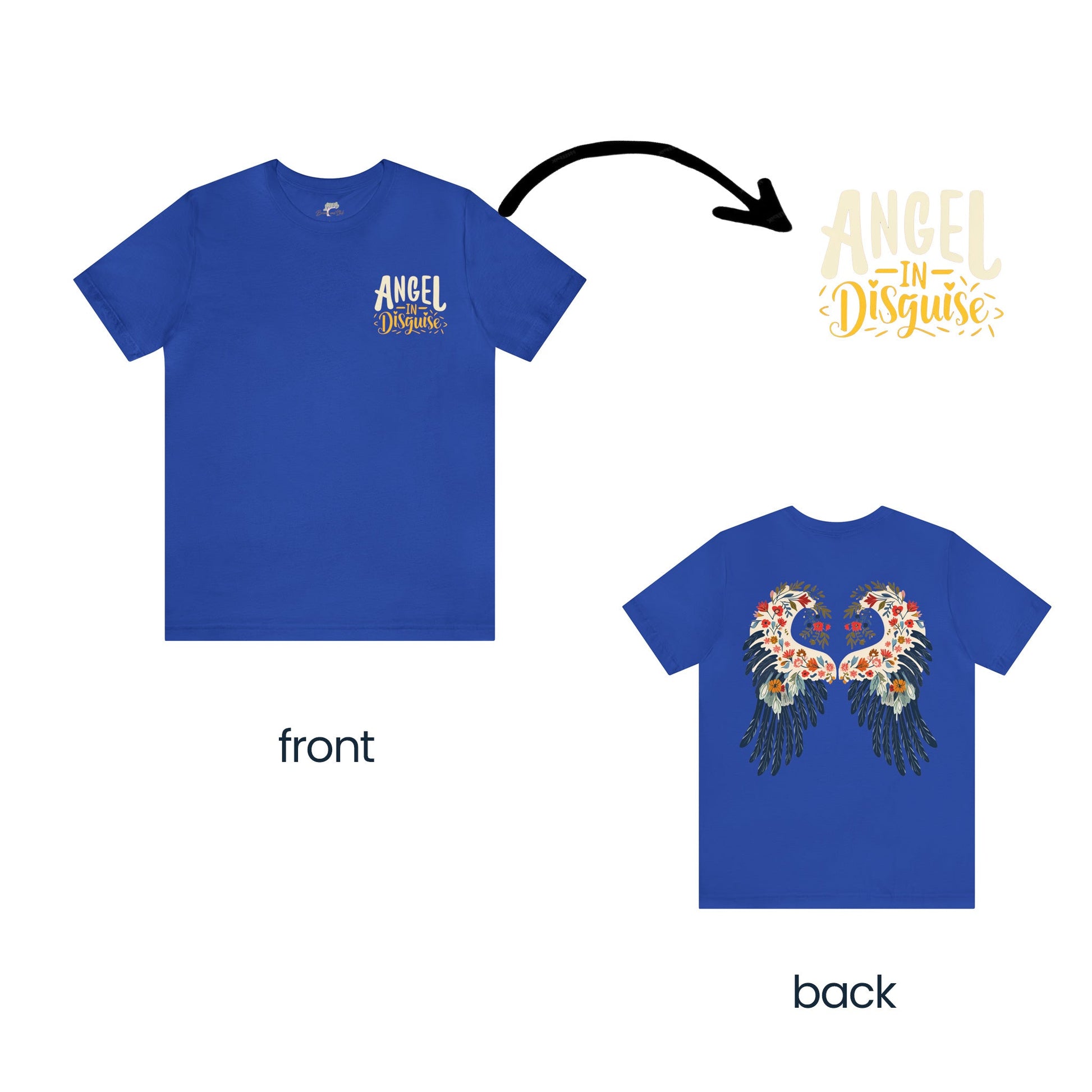 Angel in Disguise 2-Sided Unisex T-Shirt | Unique Design - Branch and Stick Branch and Stick