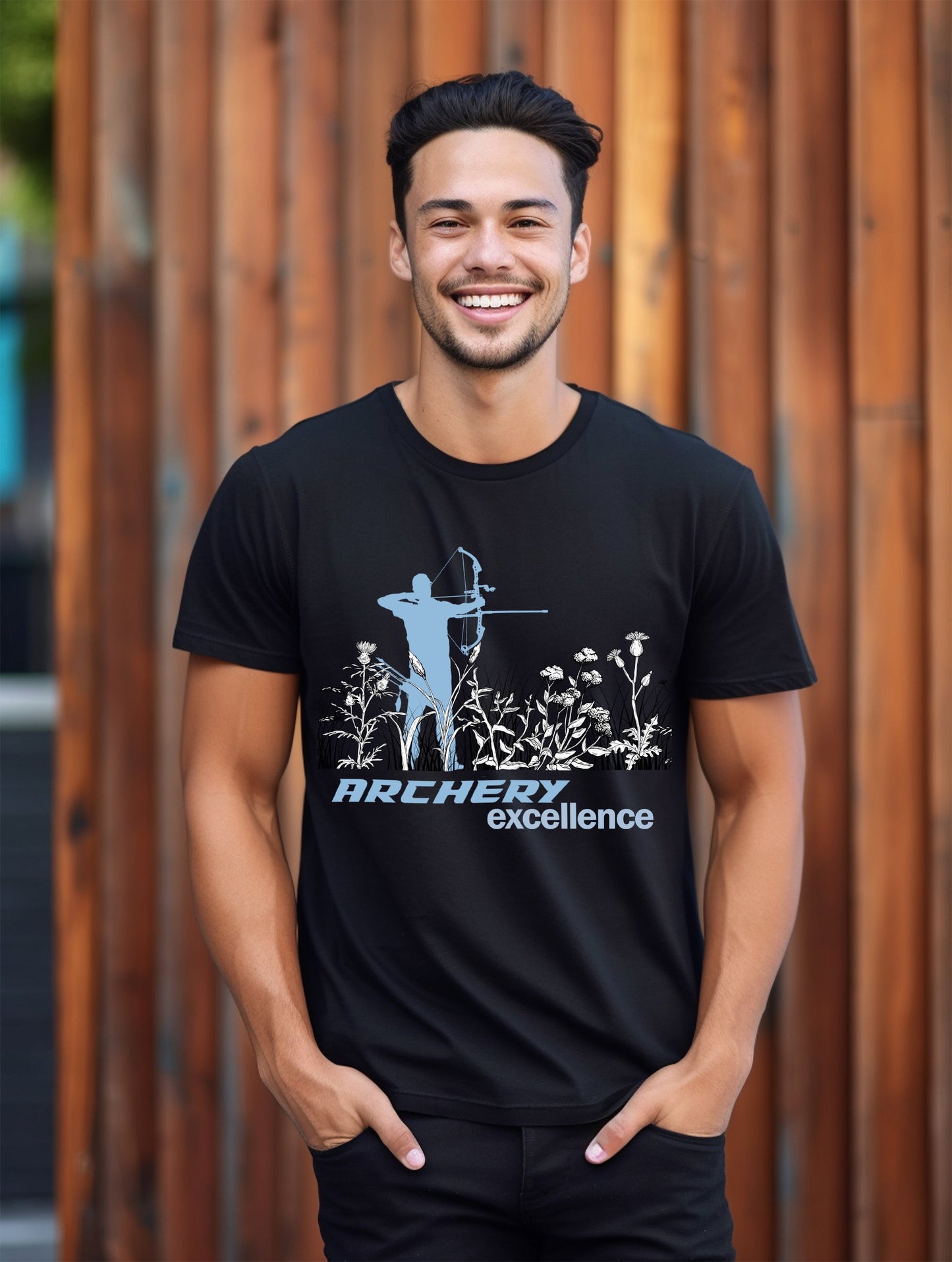 Archery Excellence Men's T-Shirt | Black and White Design - Branch and Stick Branch and Stick