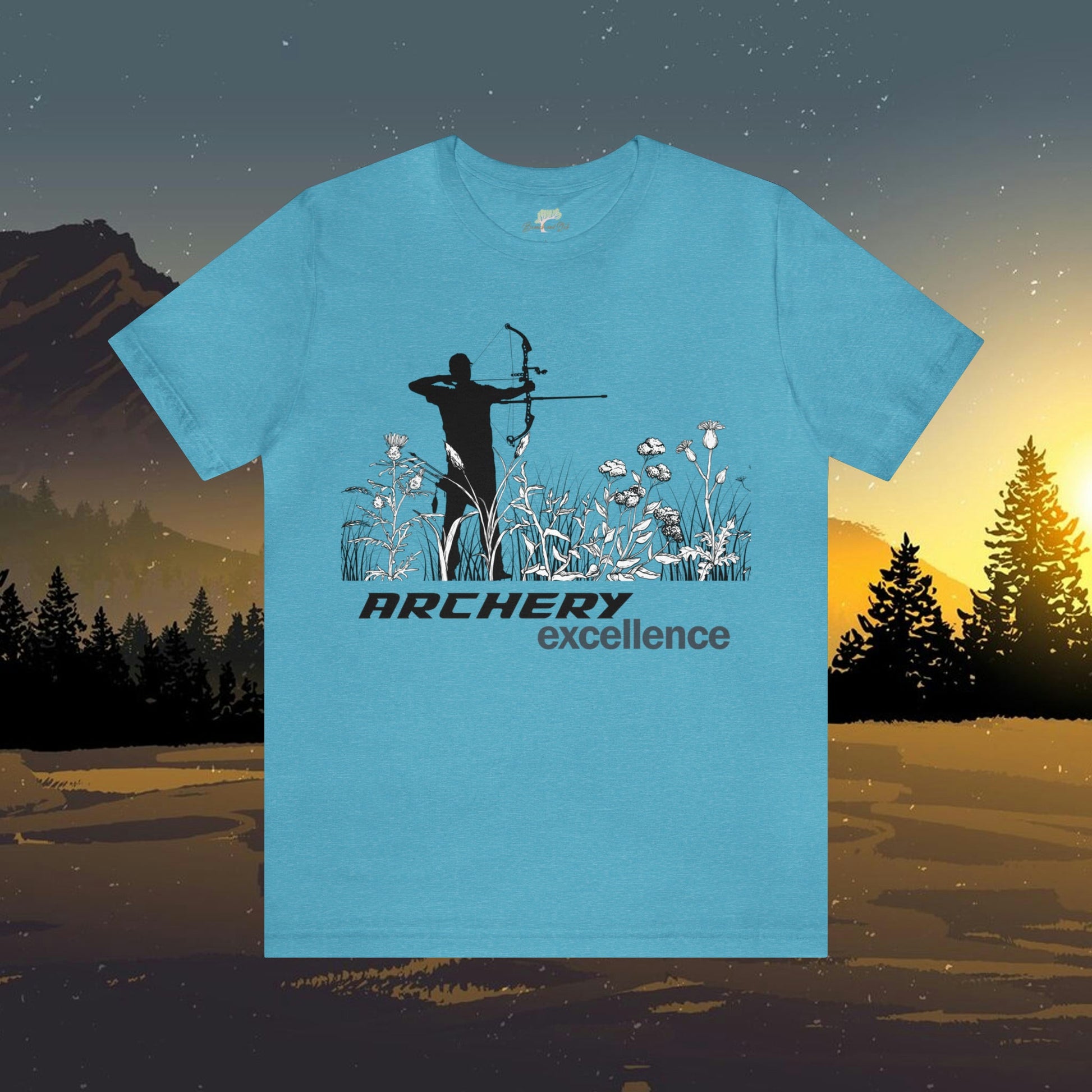 Archery Excellence Men's T-Shirt | Black and White Design - Branch and Stick Branch and Stick