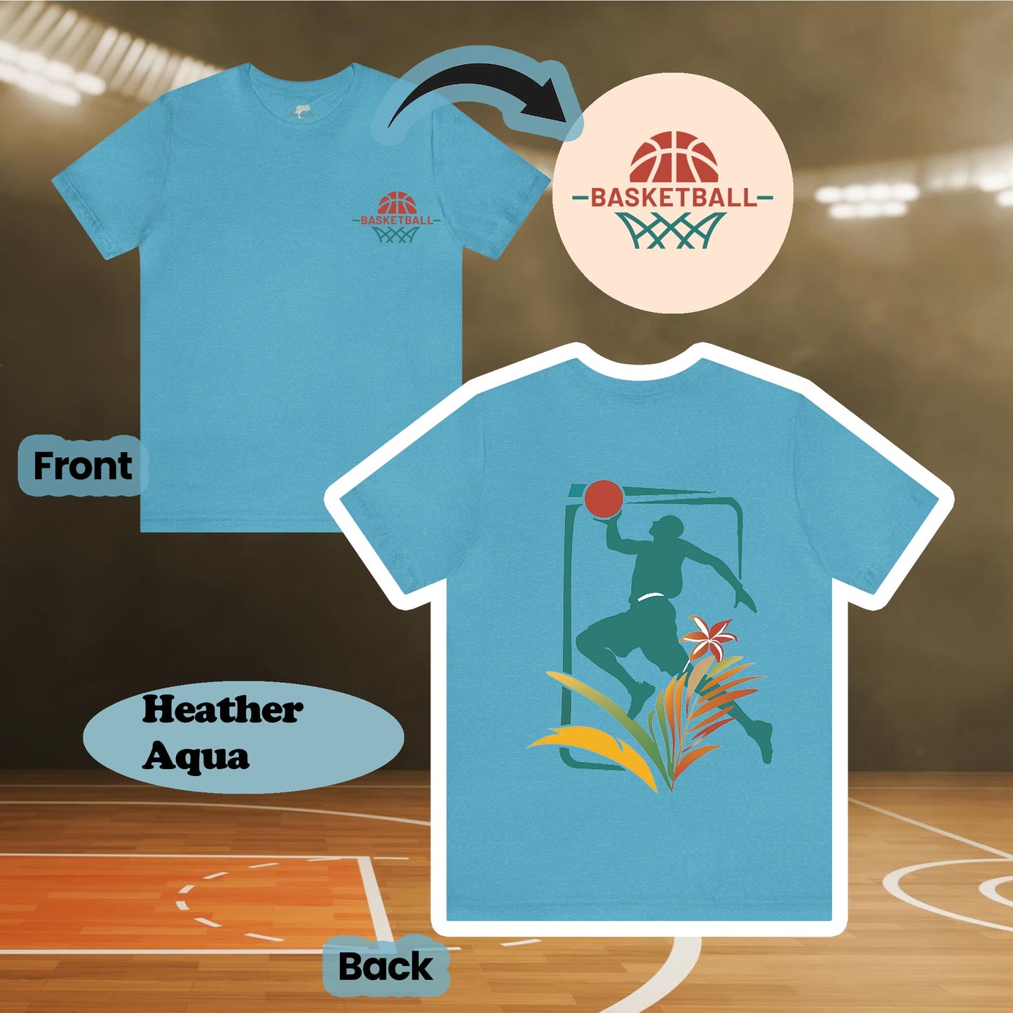 Basketball Inspired Player T-Shirt | Unique Design - Branch and Stick Branch and Stick