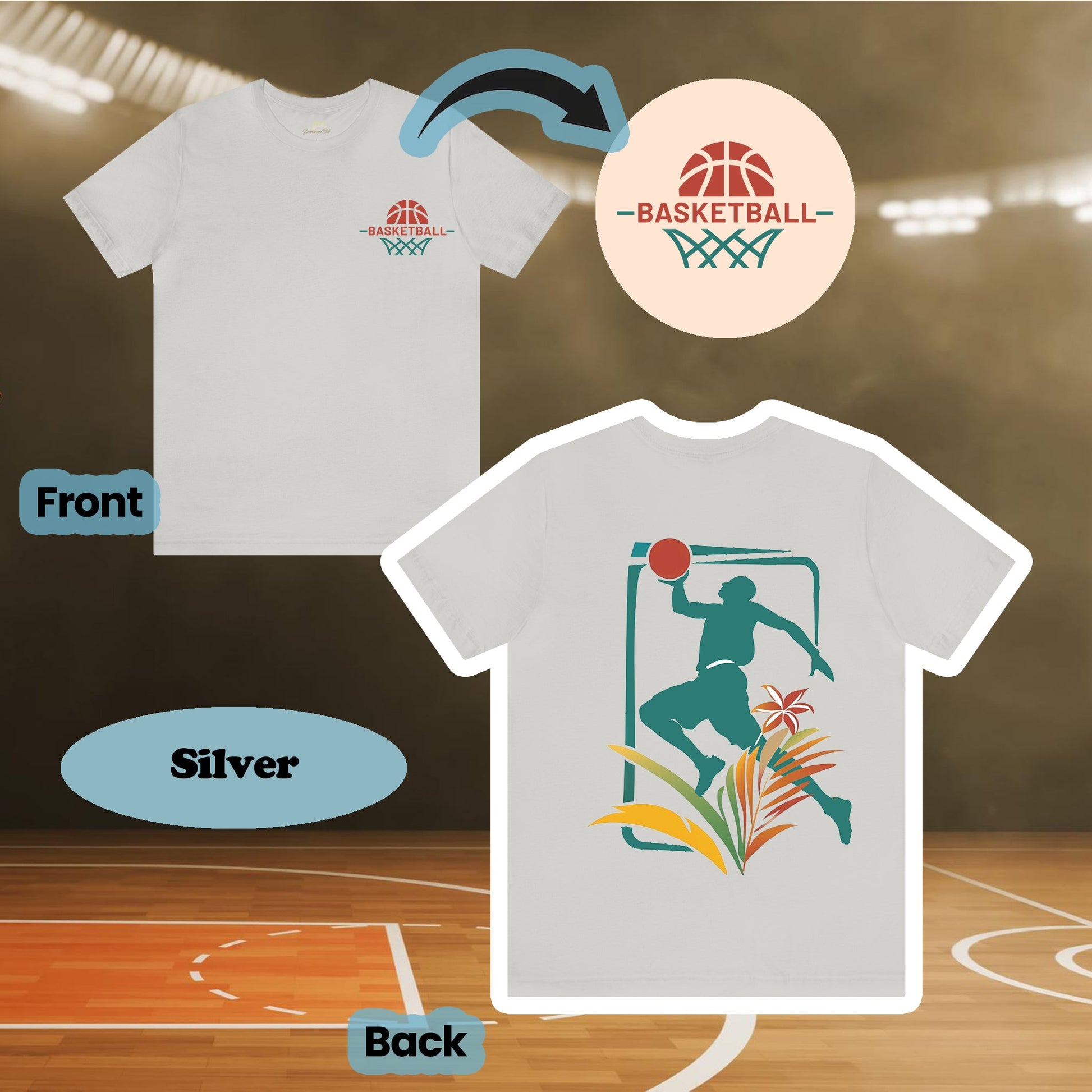 Basketball Inspired Player T-Shirt | Unique Design - Branch and Stick Branch and Stick