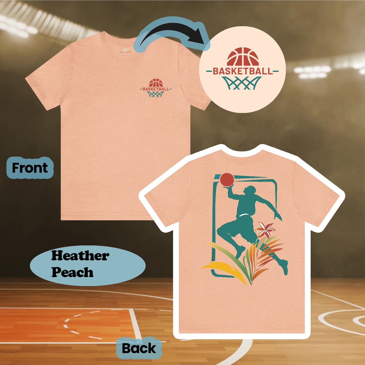 Basketball Inspired Player T-Shirt | Unique Design - Branch and Stick Branch and Stick