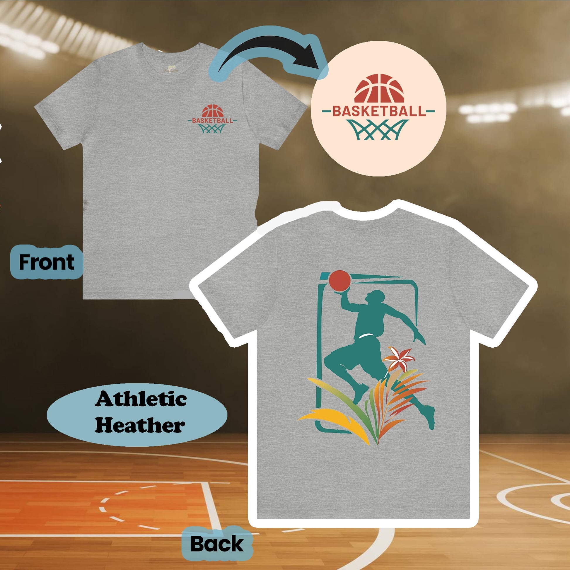 Basketball Inspired Player T-Shirt | Unique Design - Branch and Stick Branch and Stick