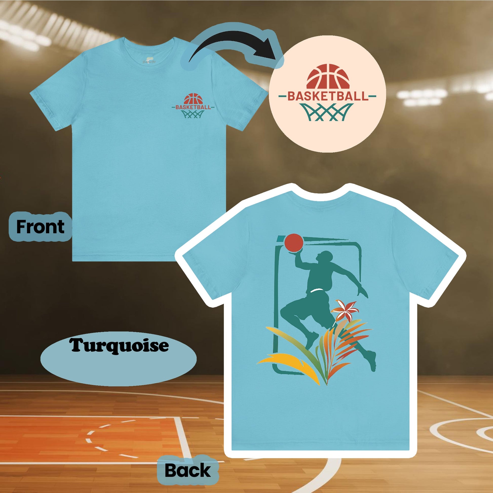 Basketball Inspired Player T-Shirt | Unique Design - Branch and Stick Branch and Stick