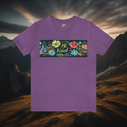 Be Kind Wildflowers Rectangle T-Shirt | Inspirational Design - Branch and Stick Branch and Stick