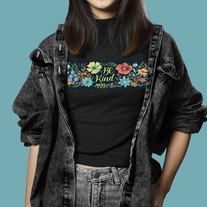 Be Kind Wildflowers Rectangle T-Shirt | Inspirational Design - Branch and Stick Branch and Stick