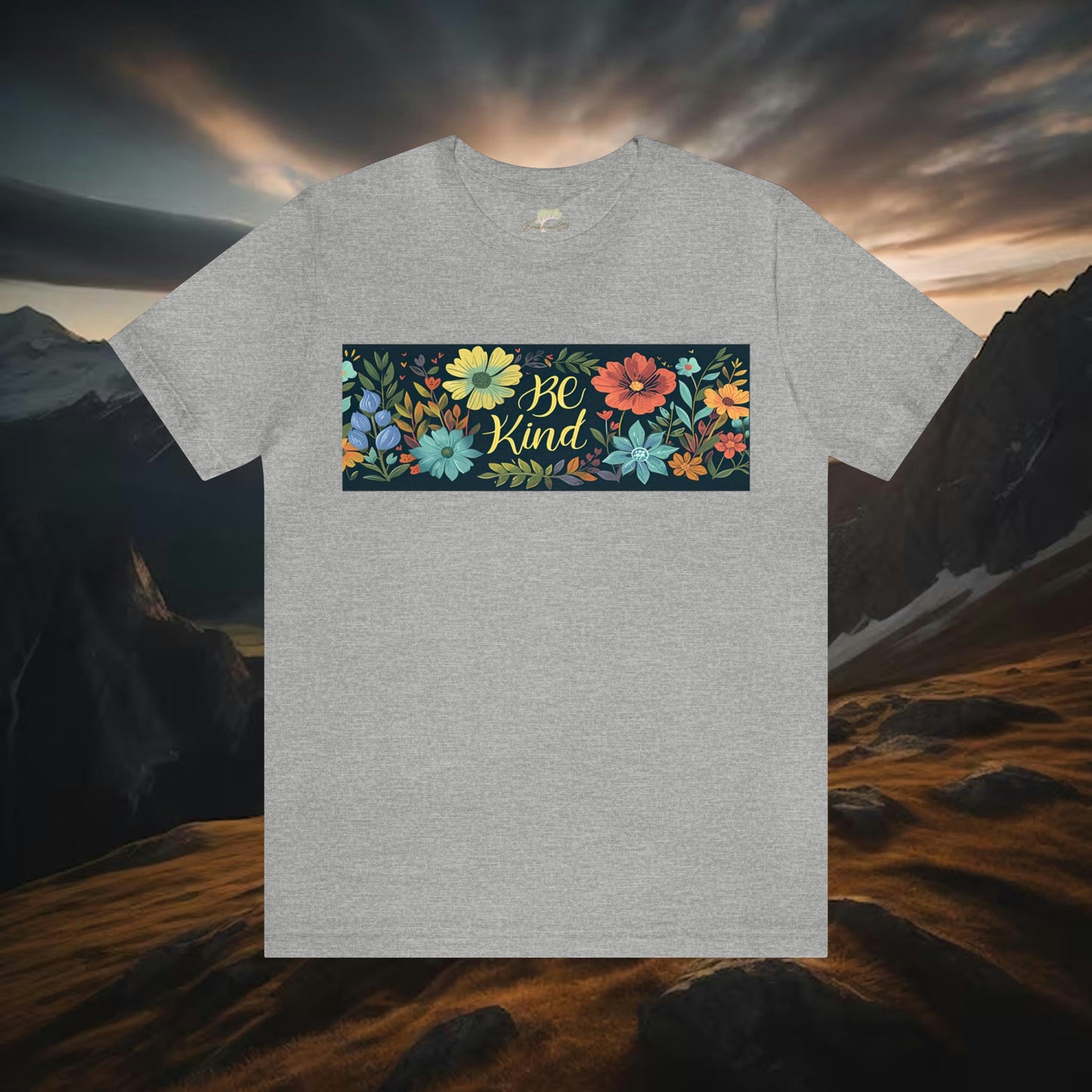 Be Kind Wildflowers Rectangle T-Shirt | Inspirational Design - Branch and Stick Branch and Stick