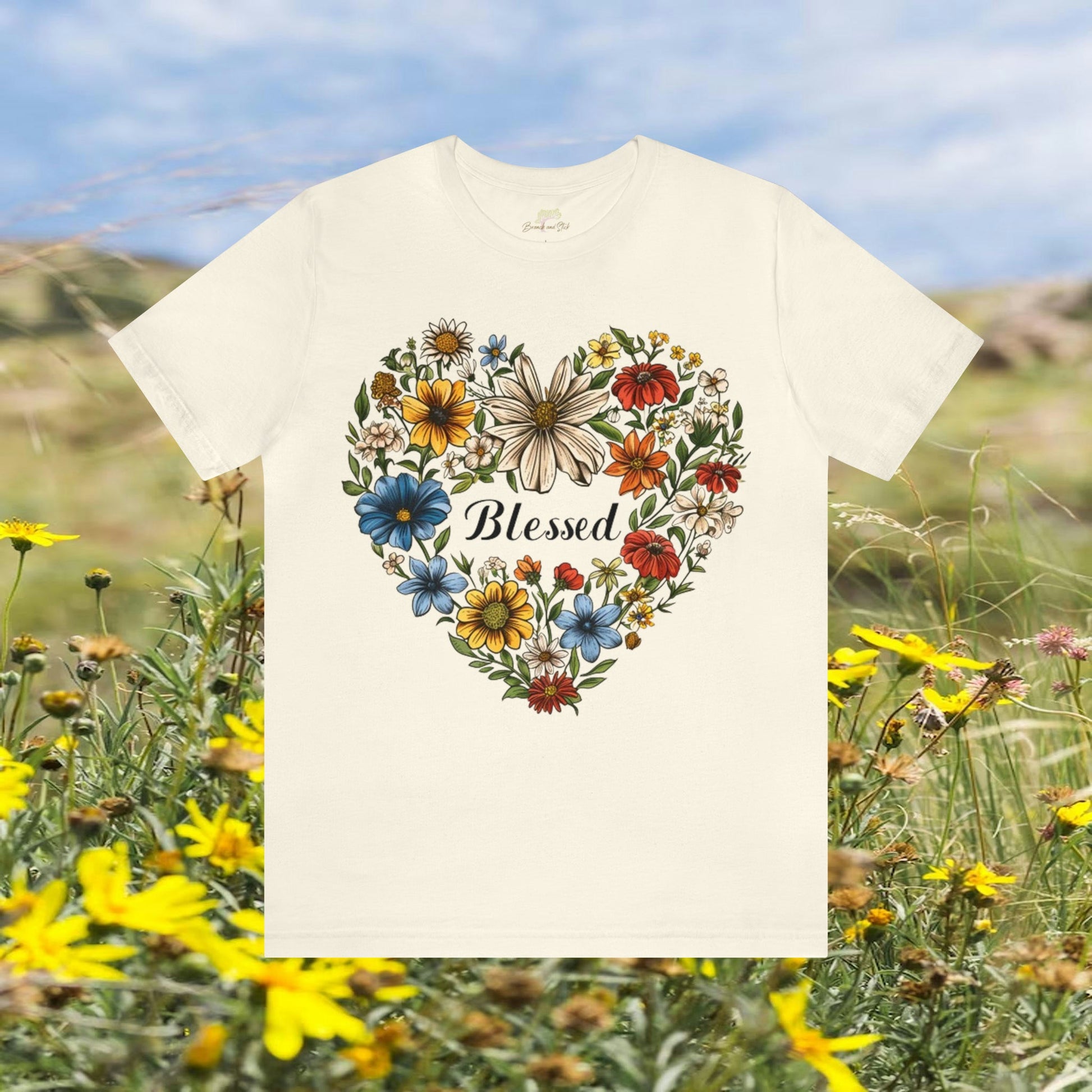 Blessed Heart Classic Unisex Tee | Your Everyday Favorite Branch and Stick