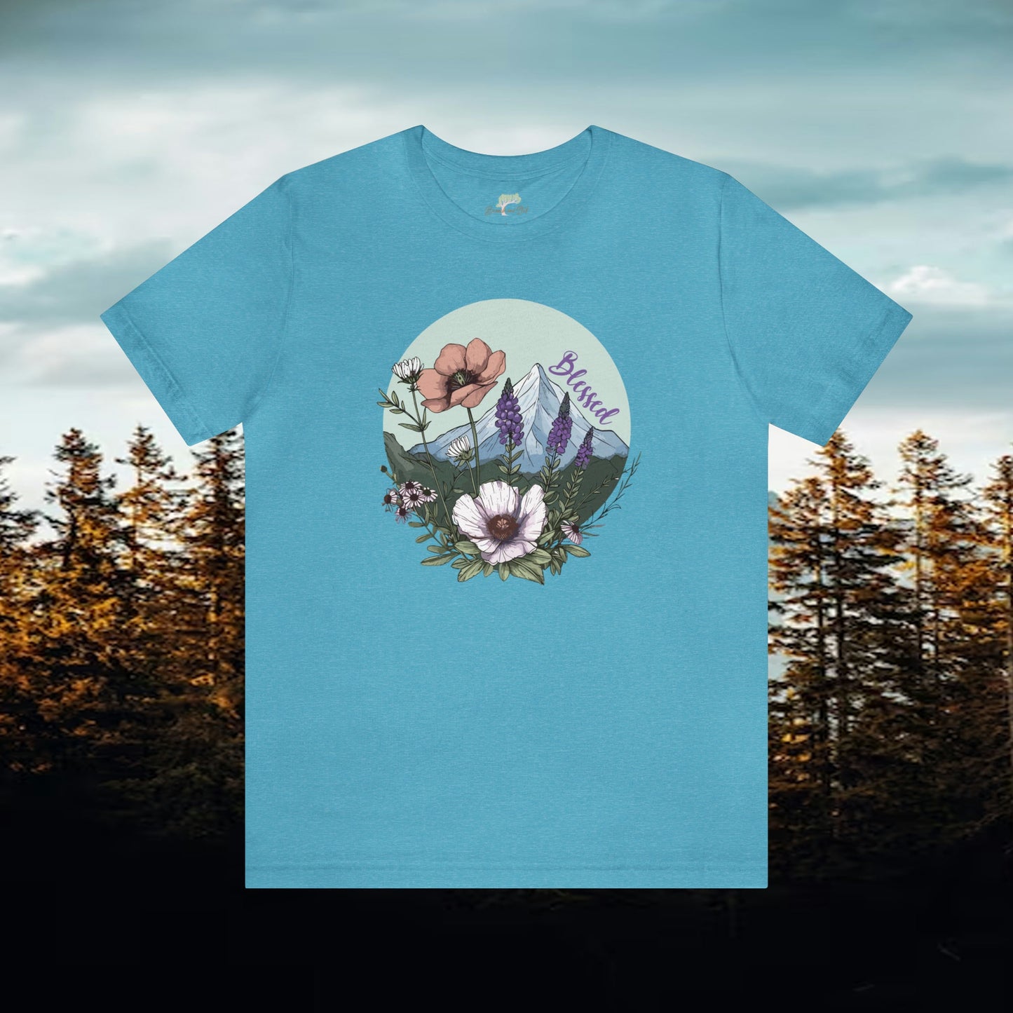 Blessed Mountain Wildflowers T-Shirt | Scenic Elegance - Branch and Stick Branch and Stick