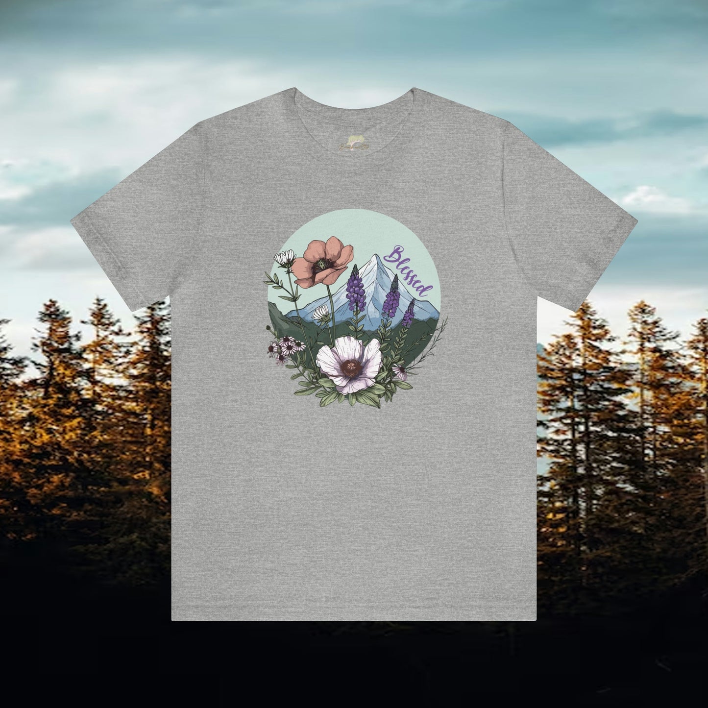 Blessed Mountain Wildflowers T-Shirt | Scenic Elegance - Branch and Stick Branch and Stick