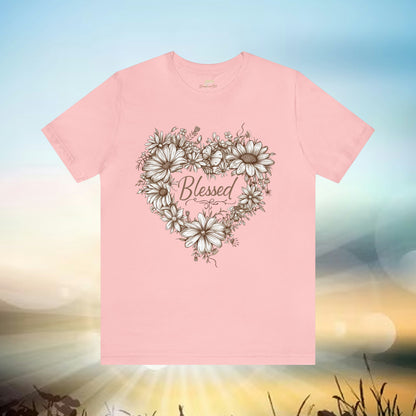 Blessed Wildflowers Heart Unisex Tee | Branch and Stick Branch and Stick