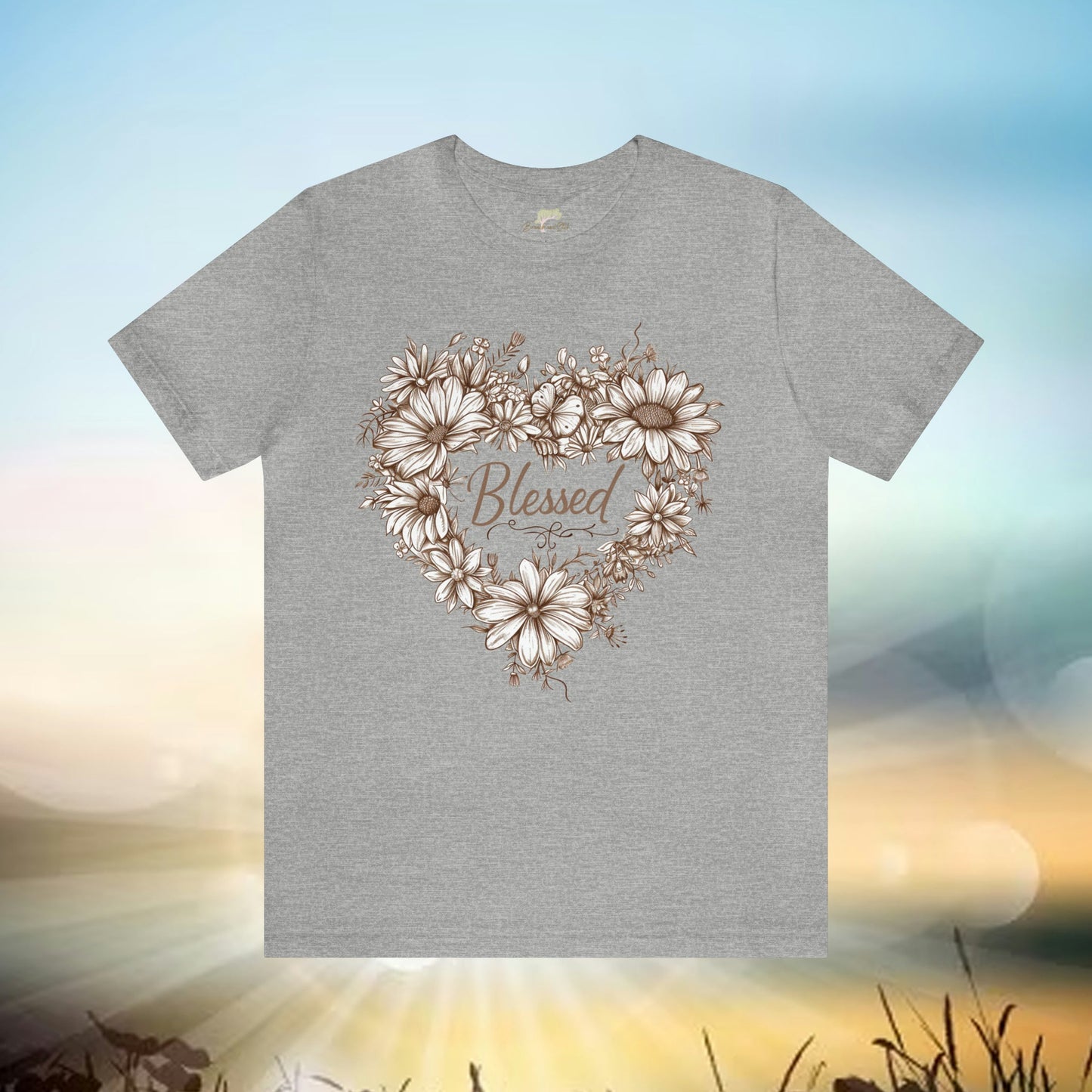 Blessed Wildflowers Heart Unisex Tee | Branch and Stick Branch and Stick