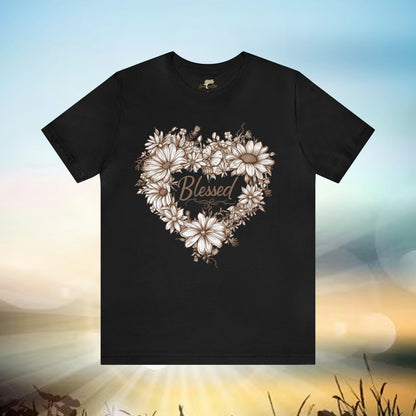 Blessed Wildflowers Heart Unisex Tee | Branch and Stick Branch and Stick