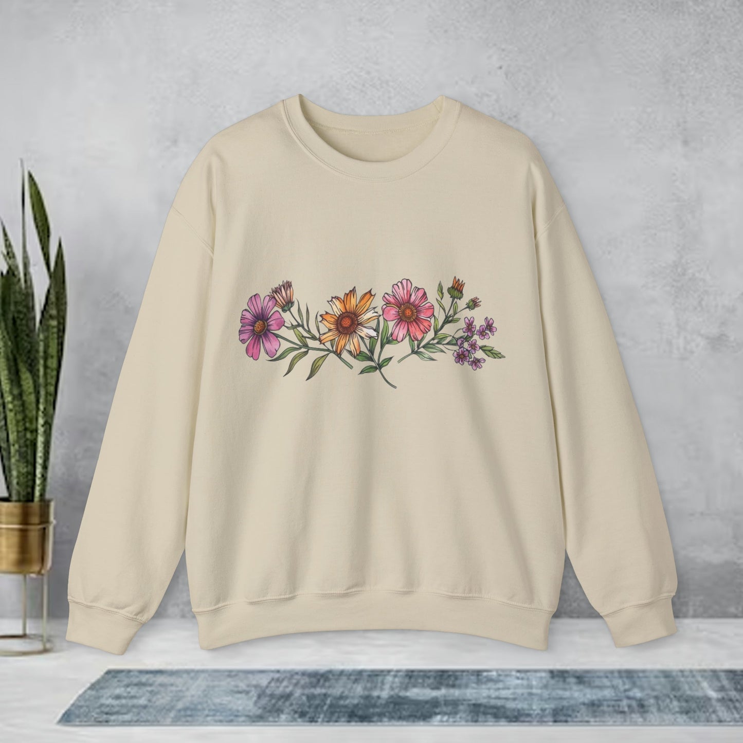 Boho Wildflower Crewneck Sweatshirt | Branch and Stick Branch and Stick