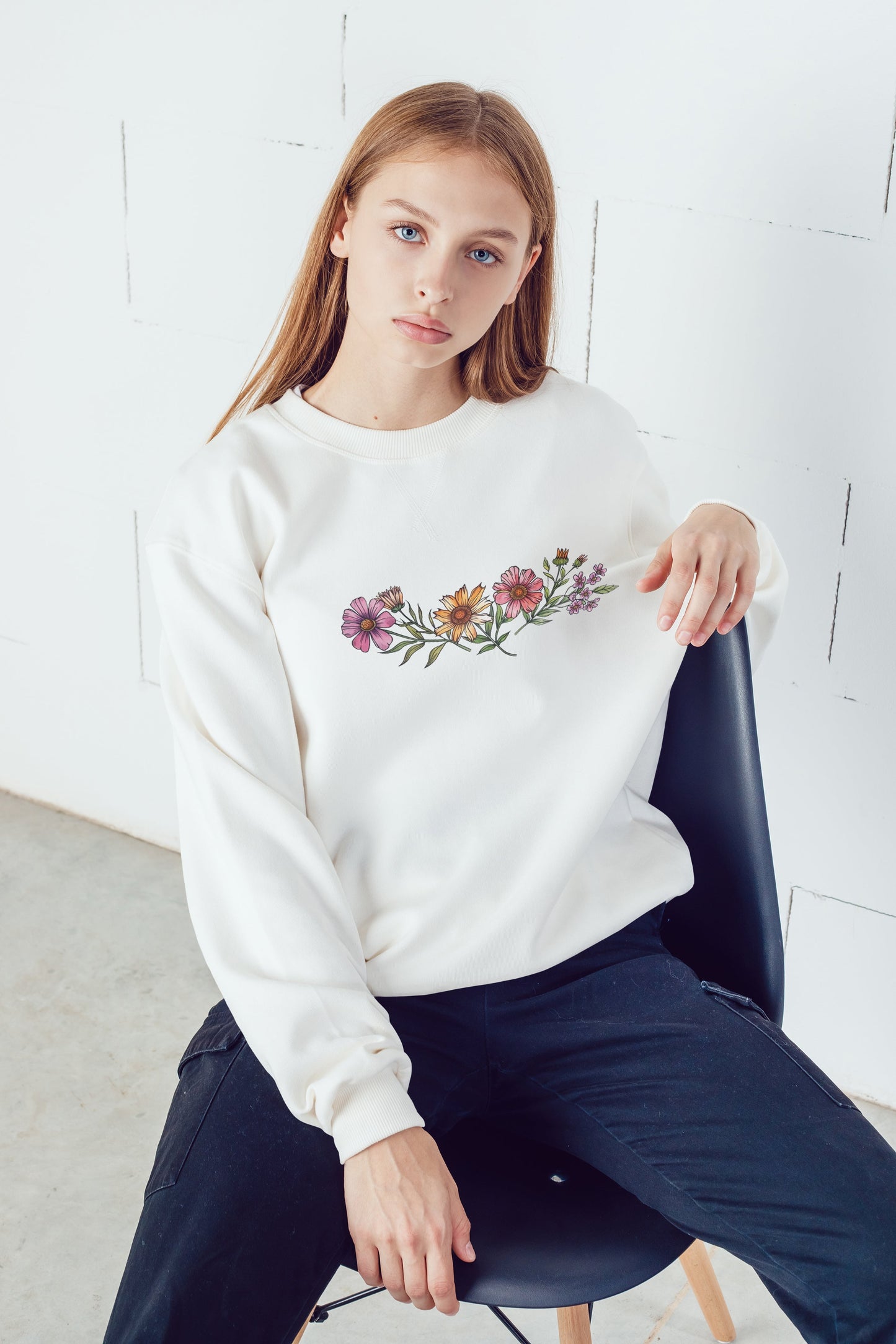 Boho Wildflower Crewneck Sweatshirt | Branch and Stick Branch and Stick