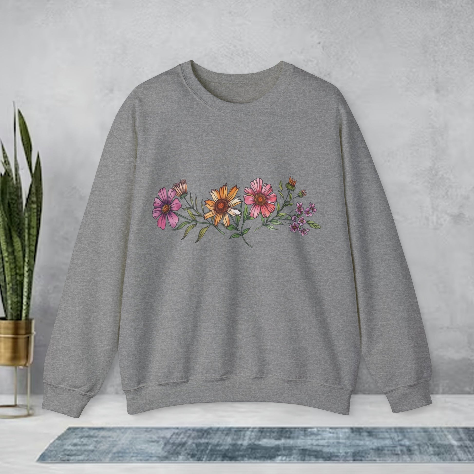 Boho Wildflower Crewneck Sweatshirt | Branch and Stick Branch and Stick