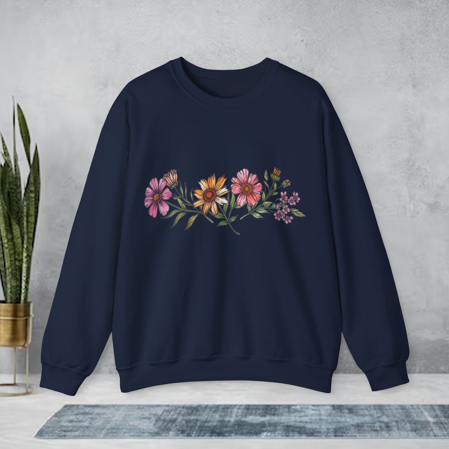Boho Wildflower Crewneck Sweatshirt | Branch and Stick Branch and Stick