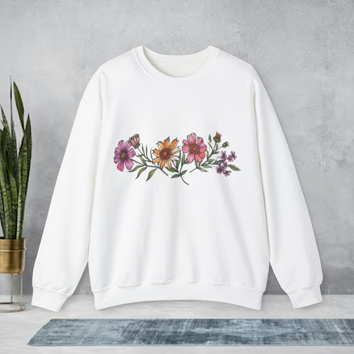 Boho Wildflower Crewneck Sweatshirt | Branch and Stick Branch and Stick