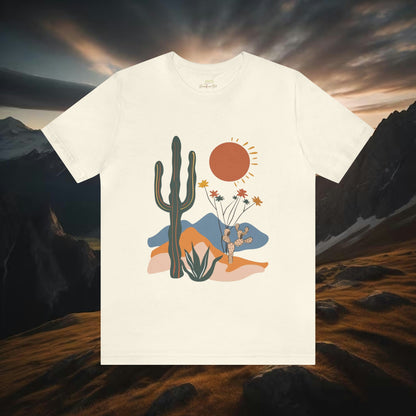 Cactus Desert with Wildflowers Western Tee | Branch and Stick Branch and Stick