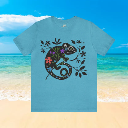 Chameleon on Branch Abstract T-Shirt | Versatile Design - Branch and Stick Branch and Stick