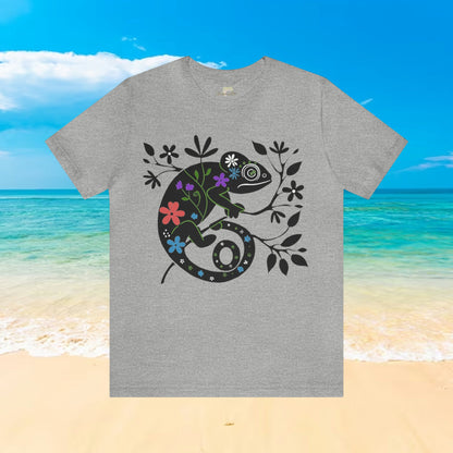 Chameleon on Branch Abstract T-Shirt | Versatile Design - Branch and Stick Branch and Stick