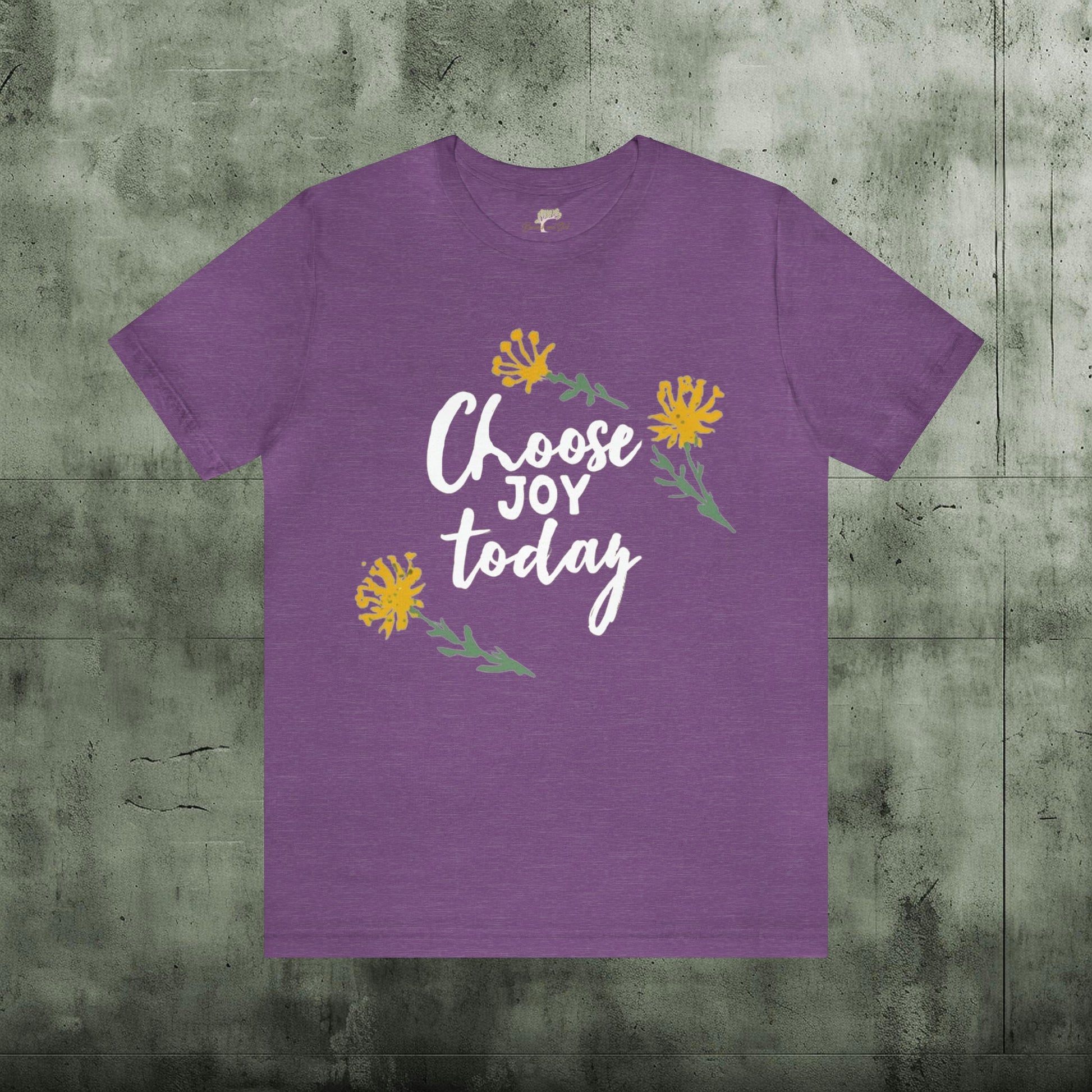 Choose Joy Today Minimalistic Flowers T-Shirt | Uplifting Design - Branch and Stick Branch and Stick