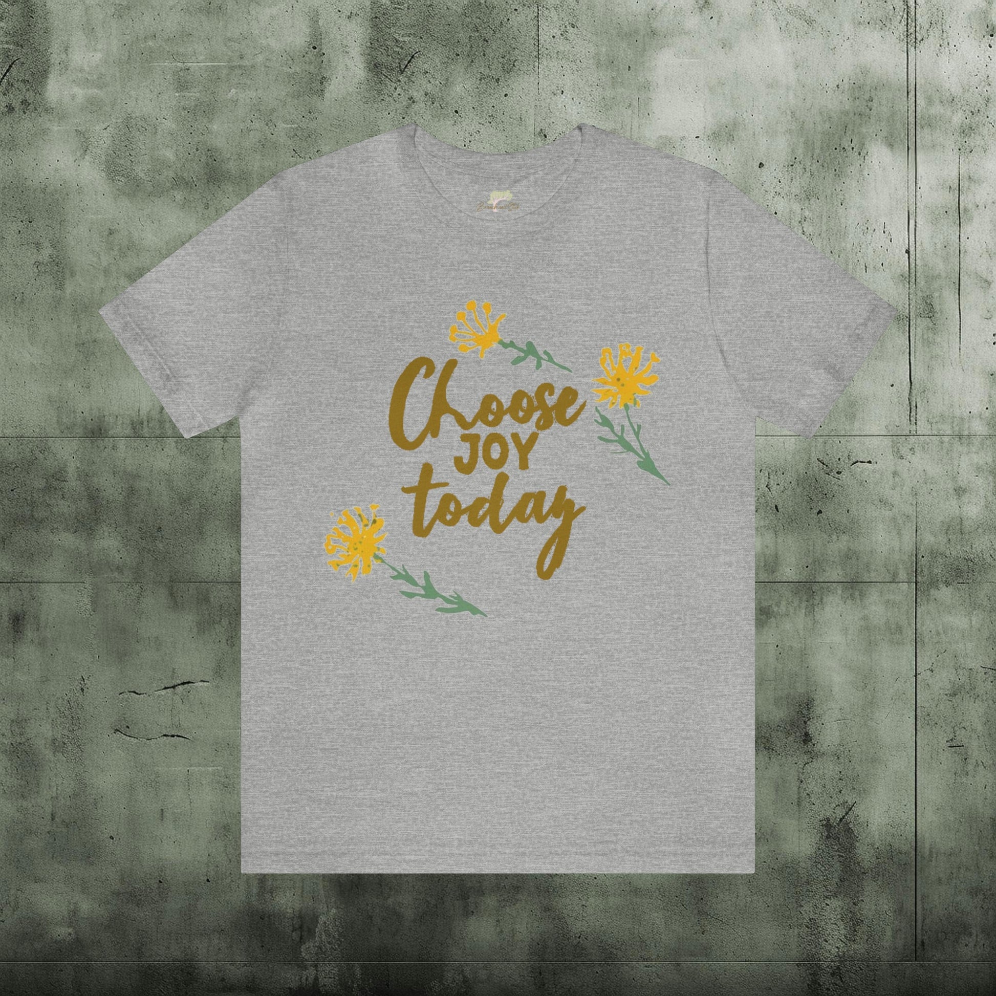 Choose Joy Today Minimalistic Flowers T-Shirt | Uplifting Design - Branch and Stick Branch and Stick