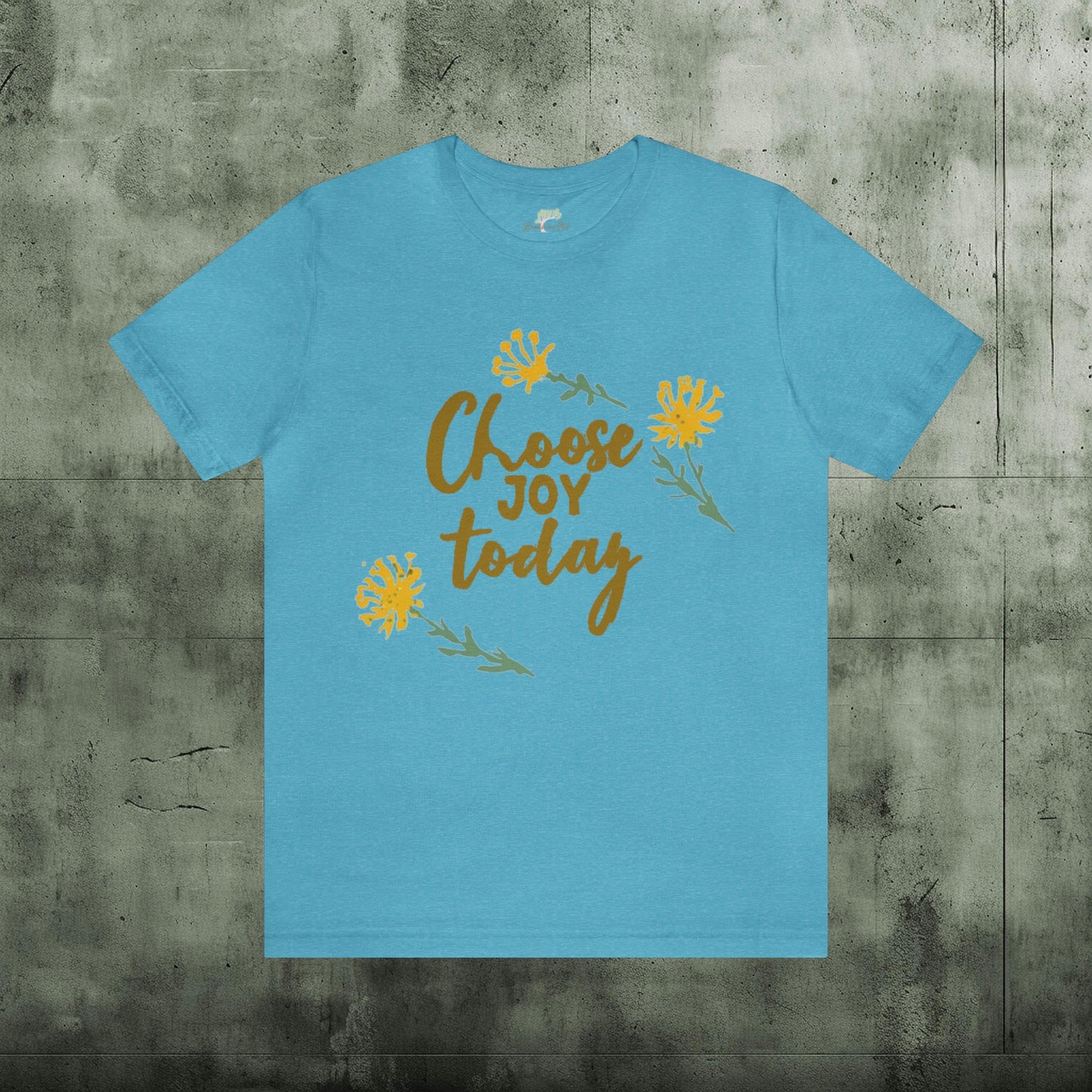 Choose Joy Today Minimalistic Flowers T-Shirt | Uplifting Design - Branch and Stick Branch and Stick