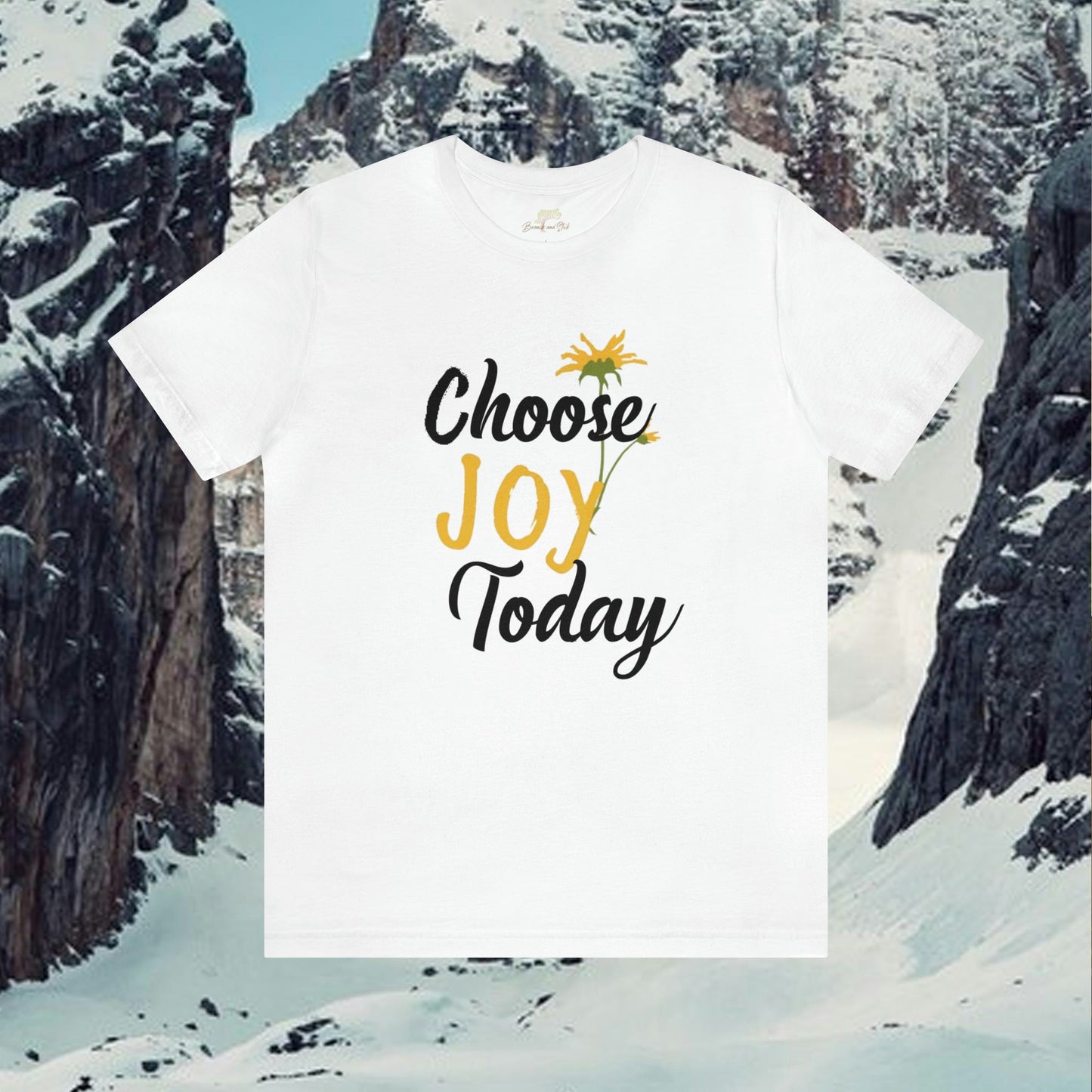 Choose Joy Today Wildflower T-Shirt | Minimalistic Elegance - Branch and Stick Branch and Stick