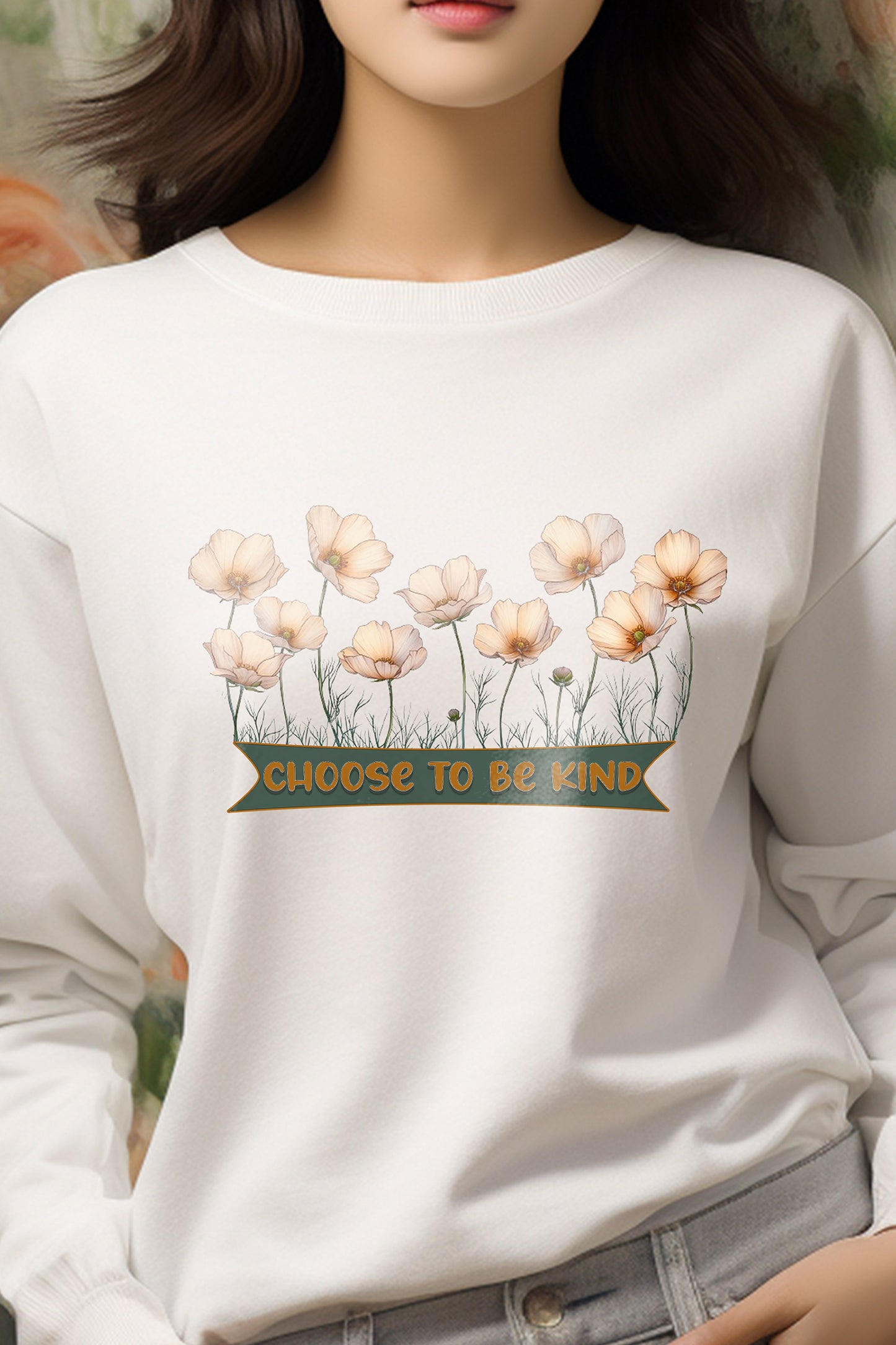 Choose to be Kind Wildflower Crewneck Sweatshirt | Branch and Stick Branch and Stick