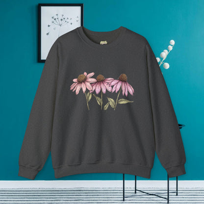 Coneflower Wildflowers Crewneck Sweatshirt | Branch and Stick Branch and Stick