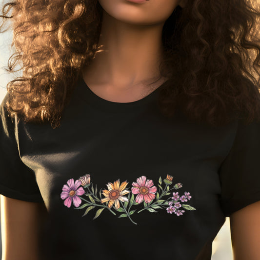 Coneflowers Across the Chest Unisex T-Shirt | Branch and Stick Branch and Stick