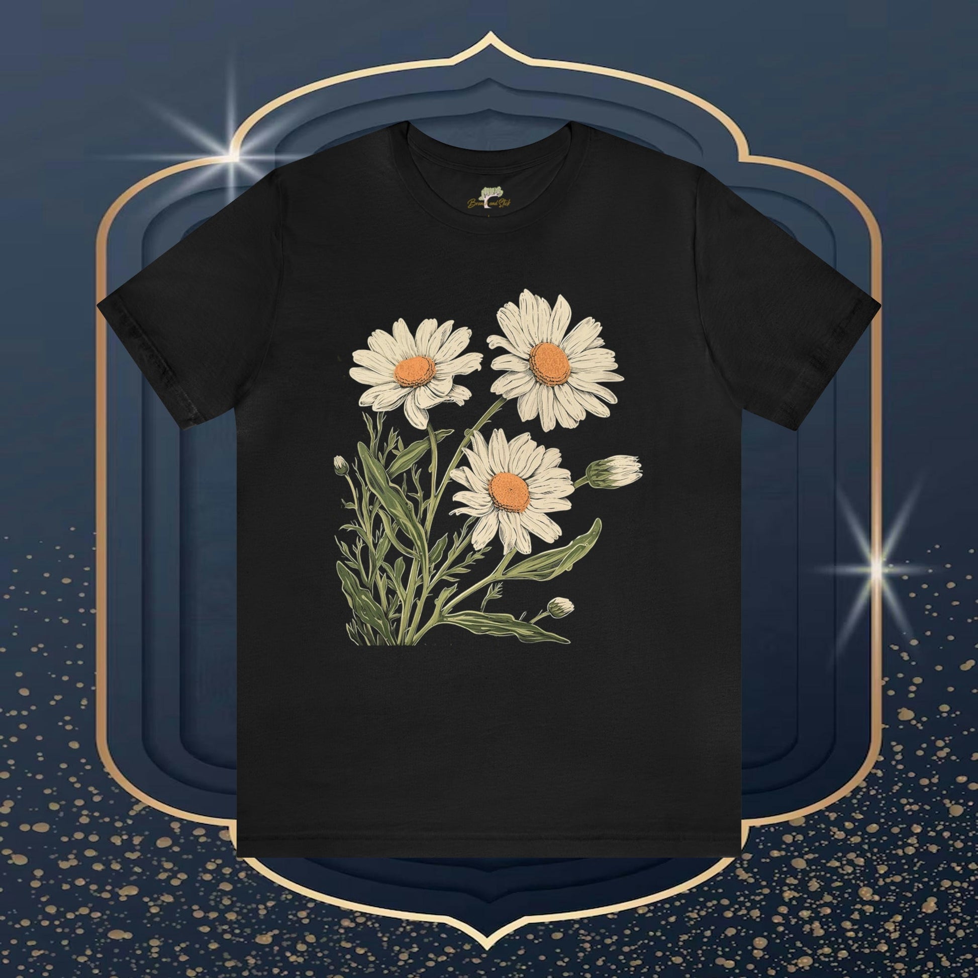 Daisy Folk Art Tee | Vibrant Unisex Wildflower Fashion - Branch and Stick Branch and Stick