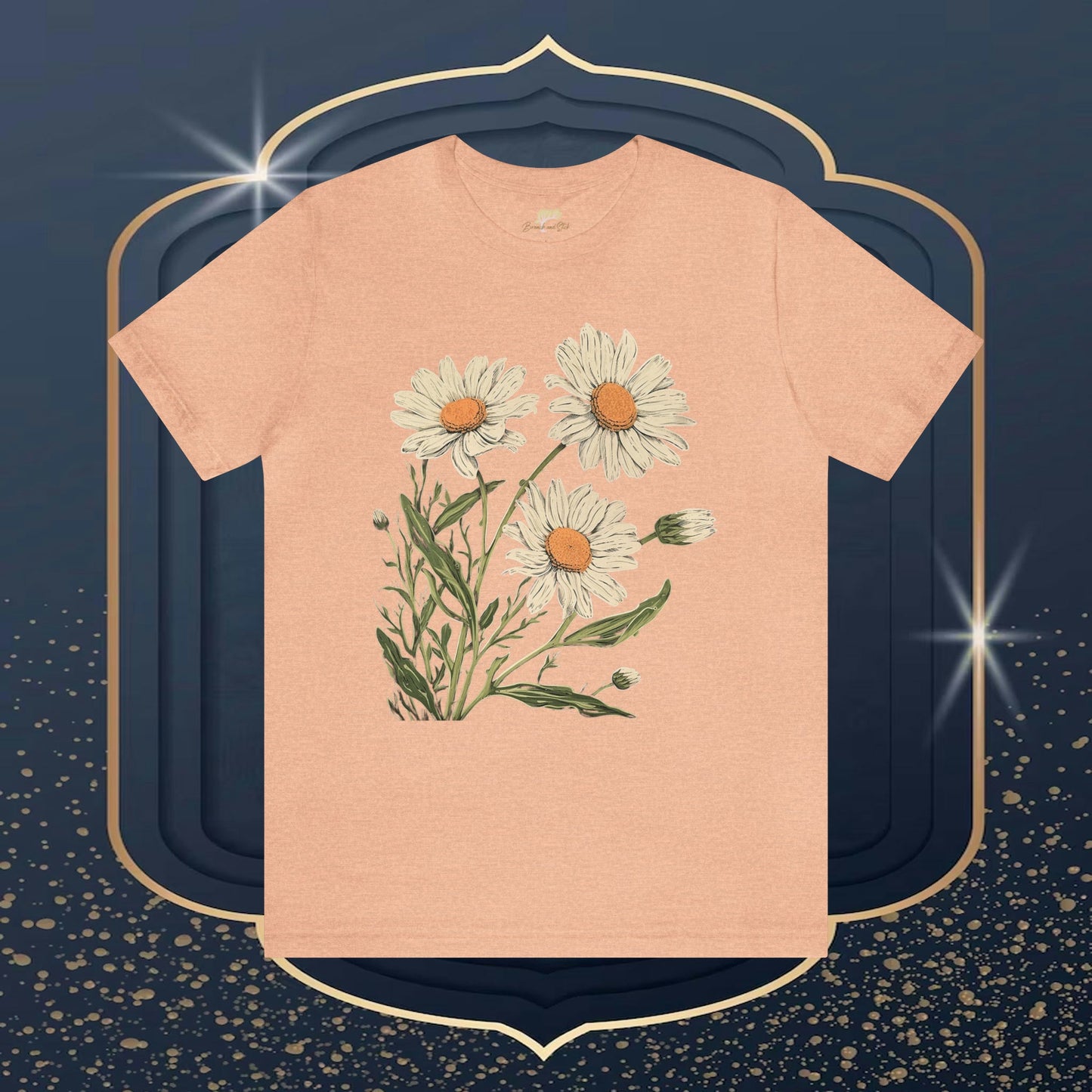 Daisy Folk Art Tee | Vibrant Unisex Wildflower Fashion - Branch and Stick Branch and Stick