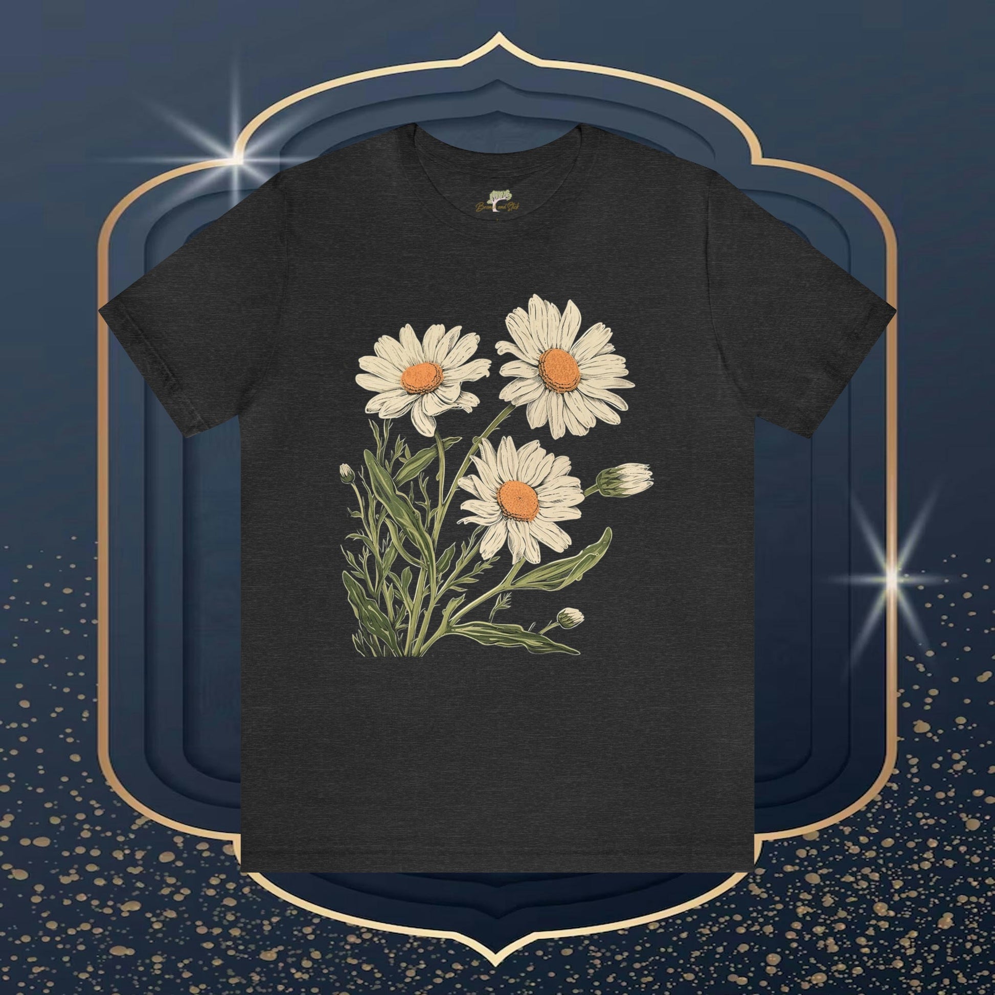 Daisy Folk Art Tee | Vibrant Unisex Wildflower Fashion - Branch and Stick Branch and Stick
