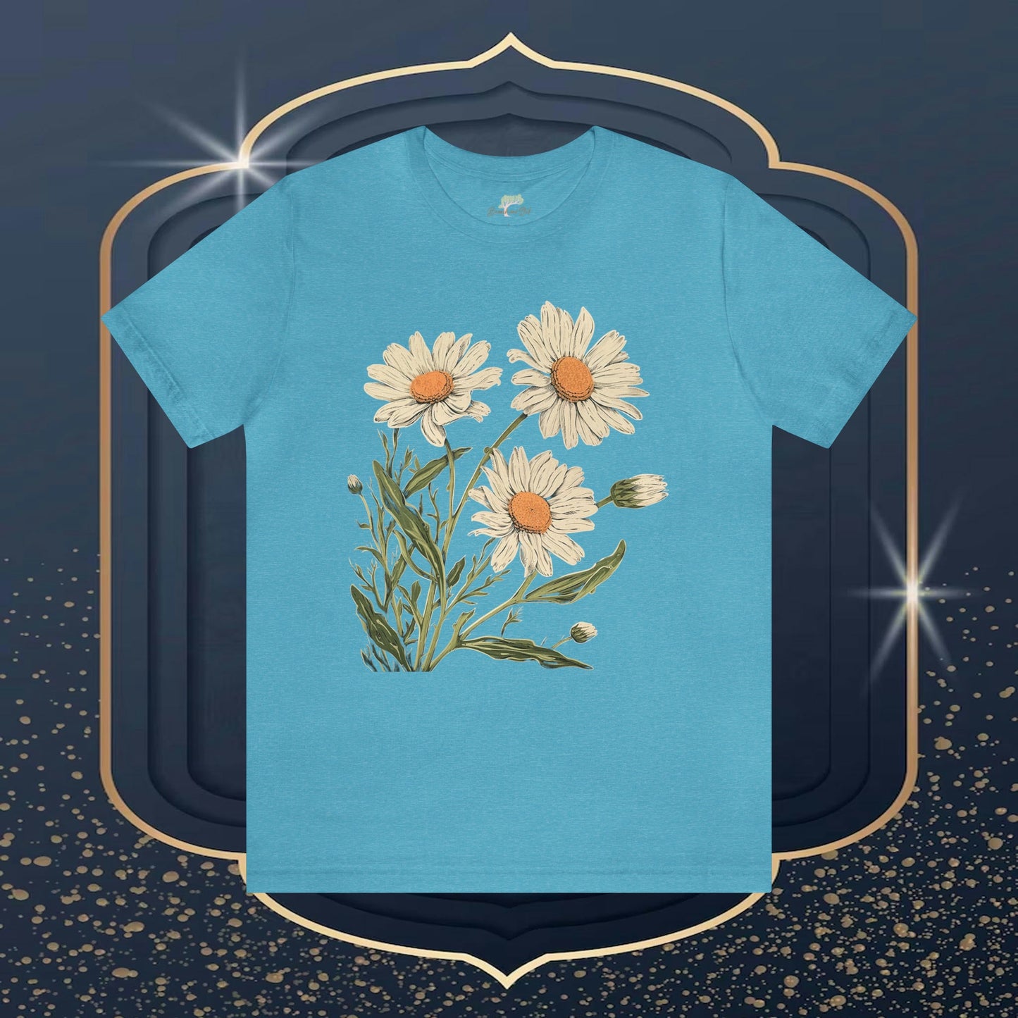 Daisy Folk Art Tee | Vibrant Unisex Wildflower Fashion - Branch and Stick Branch and Stick