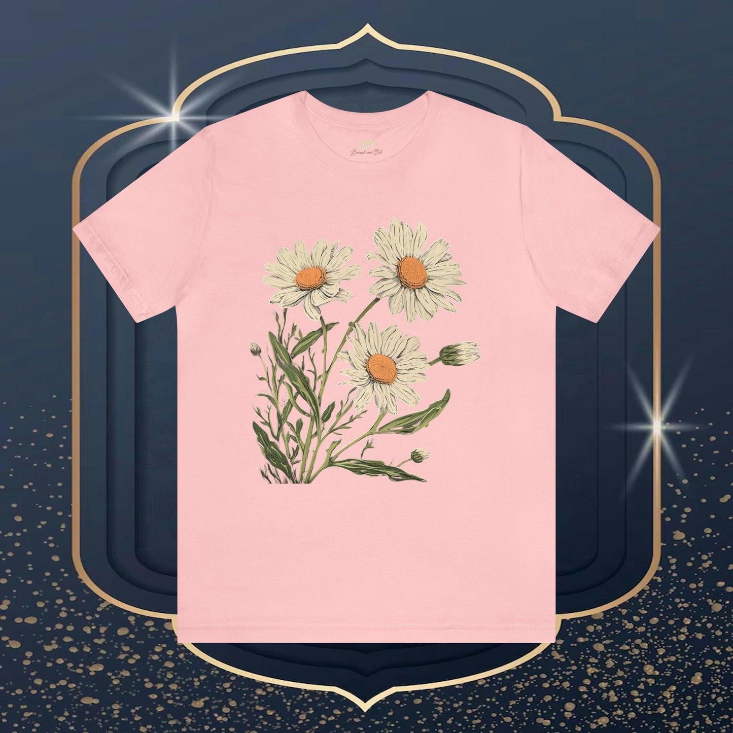 Daisy Folk Art Tee | Vibrant Unisex Wildflower Fashion - Branch and Stick Branch and Stick