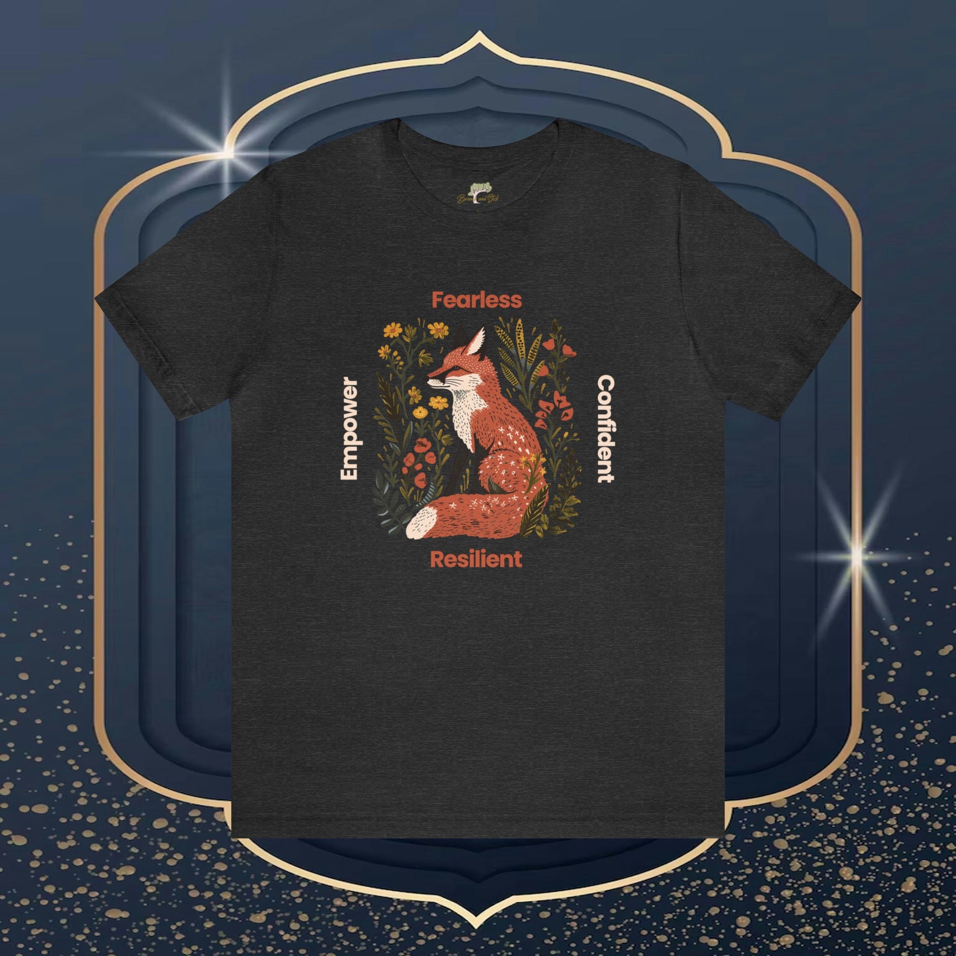 Empowerment Fox Wildflower Unisex Tee | Spread Positivity in Style - Branch and Stick Branch and Stick