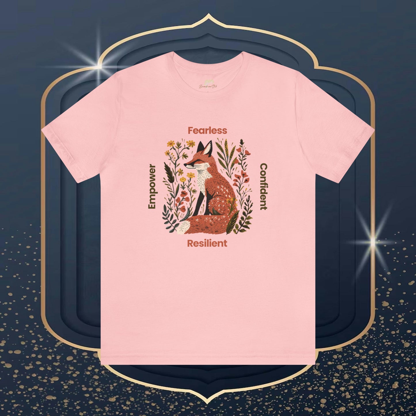 Empowerment Fox Wildflower Unisex Tee | Spread Positivity in Style - Branch and Stick Branch and Stick