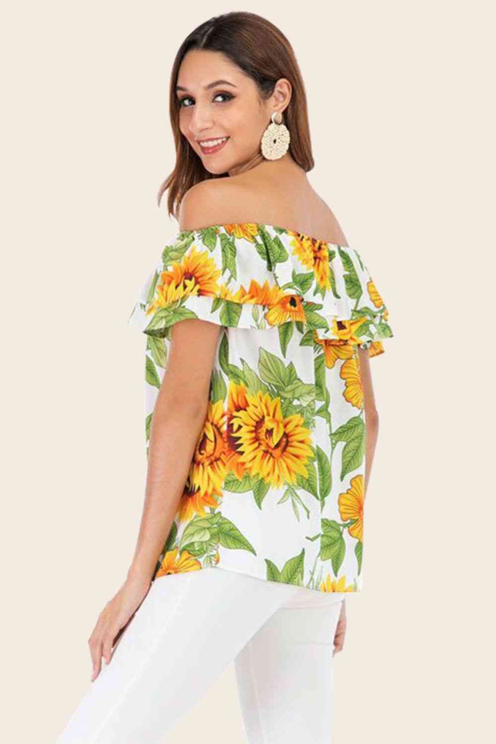 Floral Off-Shoulder Layered Blouse | Branch and Stick Branch and Stick