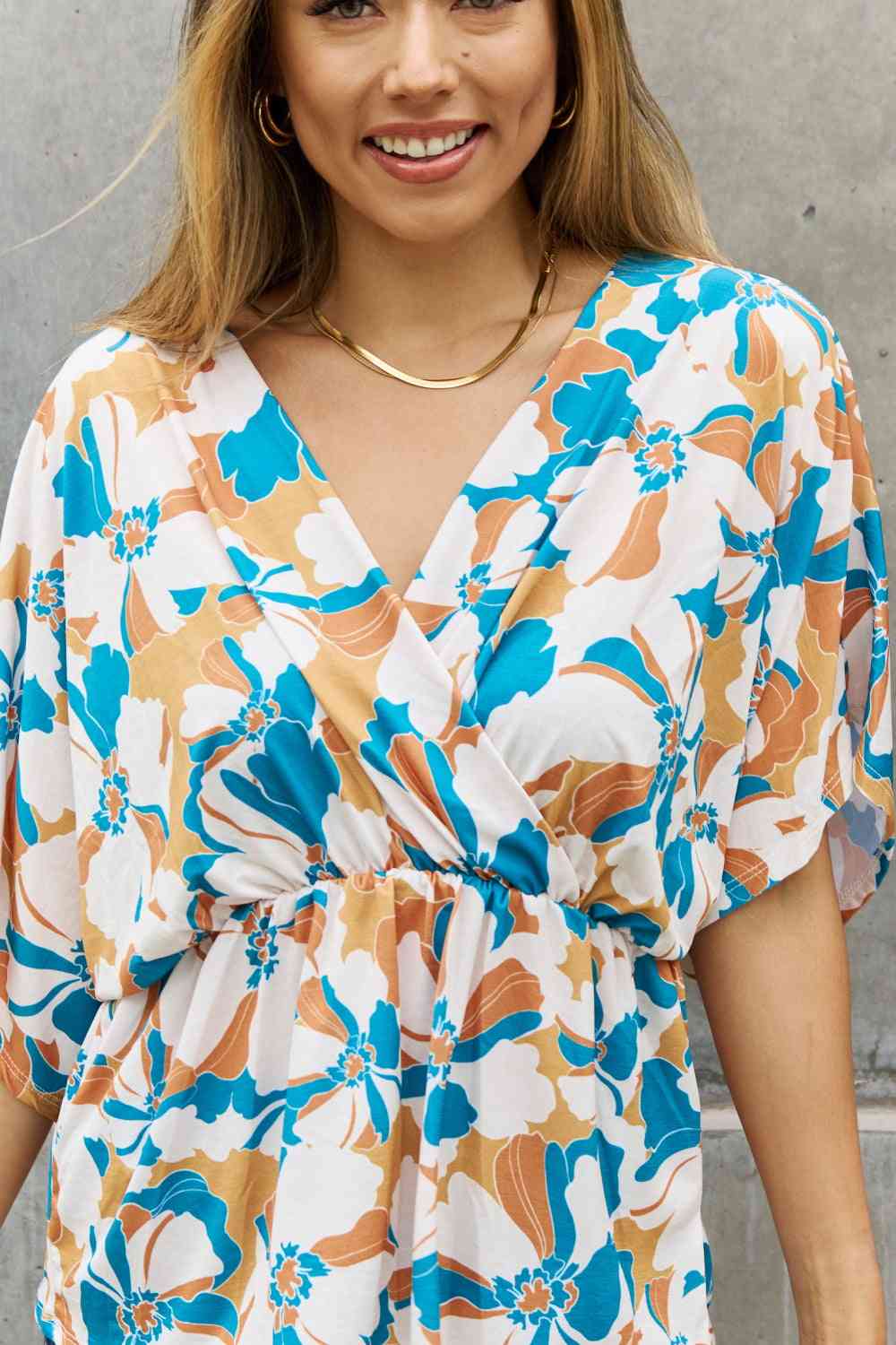 Floral Print Wrap Tunic Top BOMBOM  Casual Chic | Branch and Stick Branch and Stick