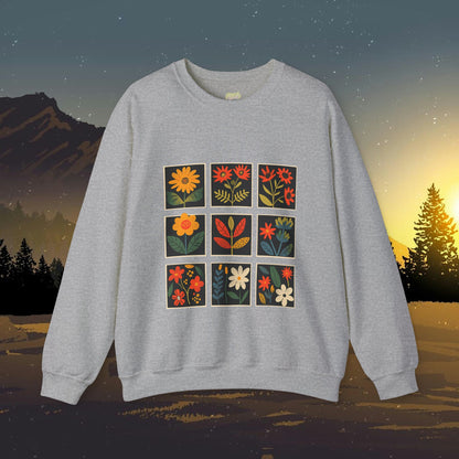 Folk Art Squares Wildflower Crewneck Sweatshirt | Branch and Stick Branch and Stick