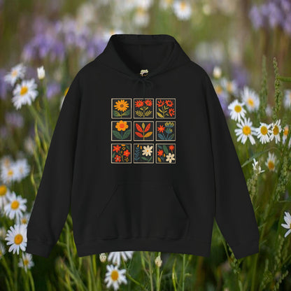 Folk Art Squares Wildflower Hooded Sweatshirt | Branch and Stick Branch and Stick