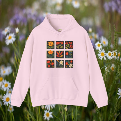 Folk Art Squares Wildflower Hooded Sweatshirt | Branch and Stick Branch and Stick