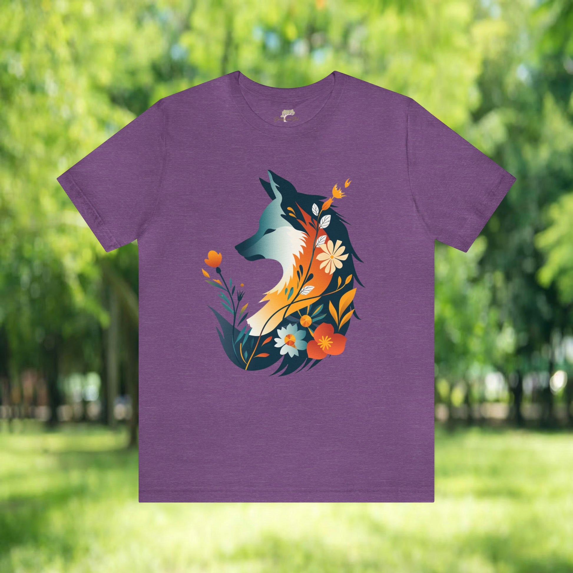 Fox Wildflower Unisex Jersey Tee | Playful & Quirky Design - Branch and Stick Branch and Stick