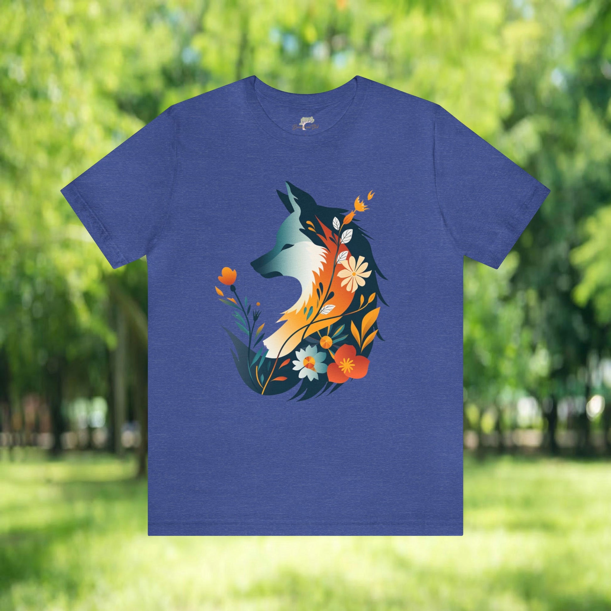 Fox Wildflower Unisex Jersey Tee | Playful & Quirky Design - Branch and Stick Branch and Stick