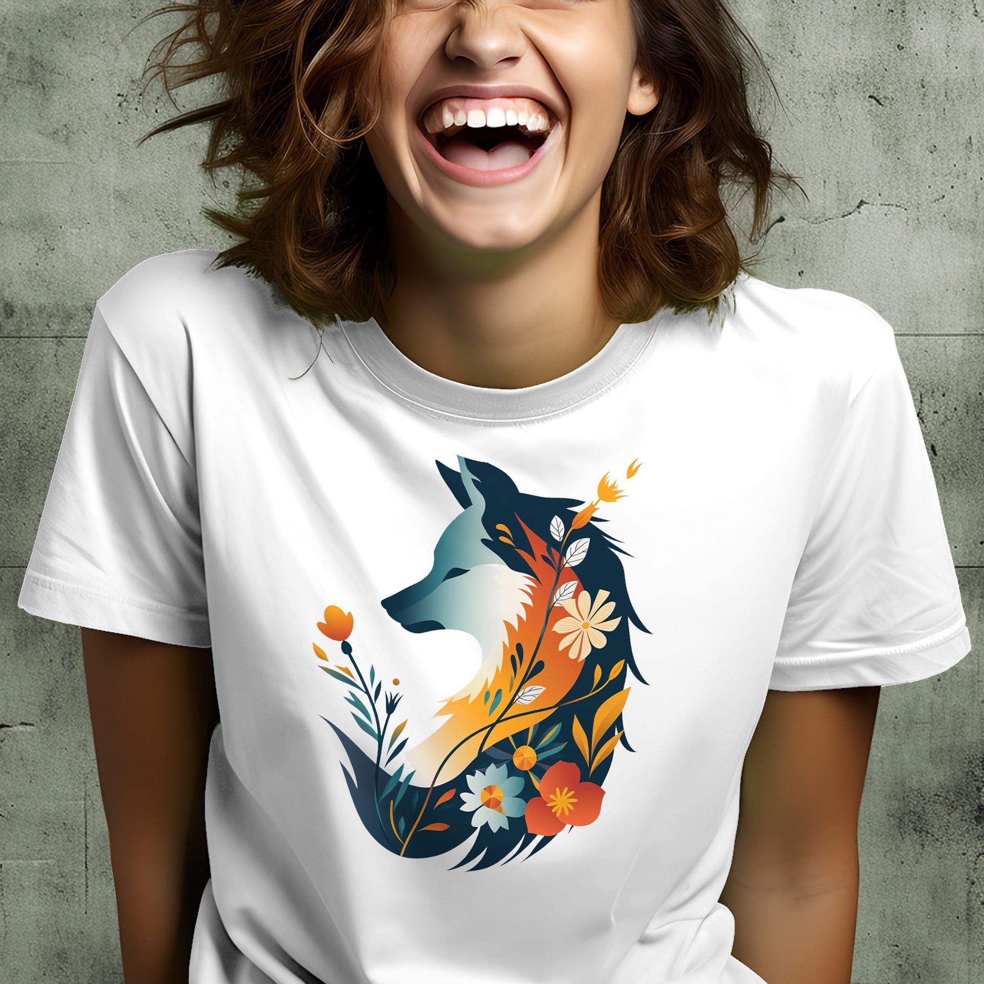 Fox Wildflower Unisex Jersey Tee | Playful & Quirky Design - Branch and Stick Branch and Stick